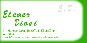 elemer diosi business card
